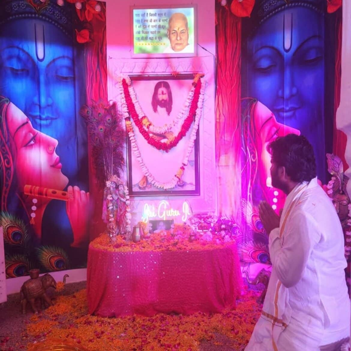Prayers at Guruji’s birthday satsang