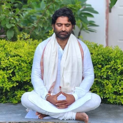 Dr. D.P. Shukla in meditation